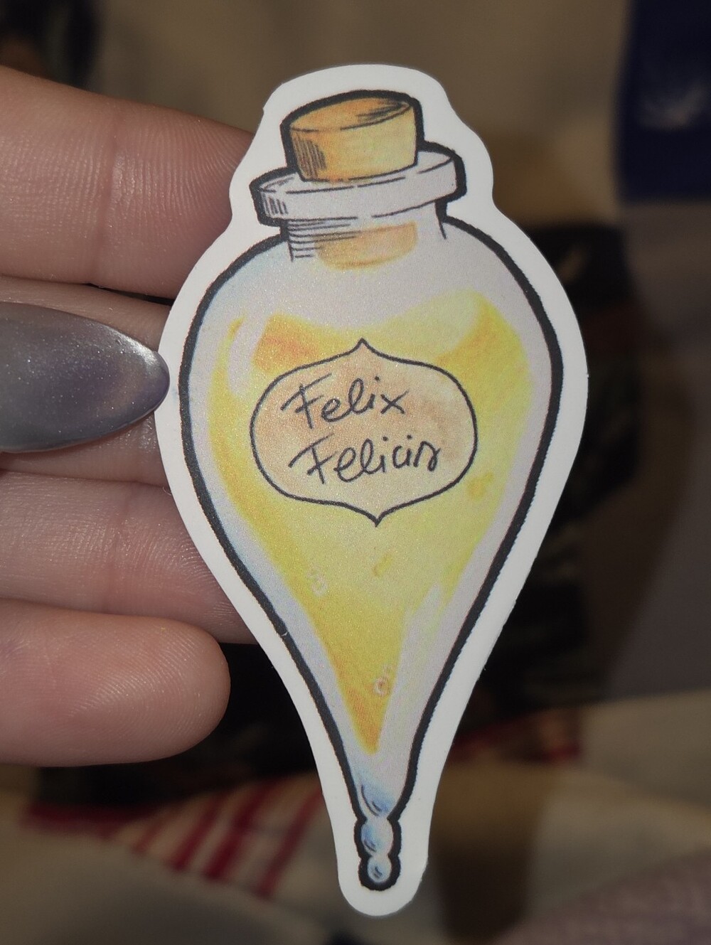 Felix Felicis Potion Sticker - Yellow Decorative Home Accent